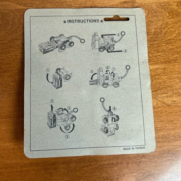 Vintage Mini Robots Key Chain - Green New Unopened - Picture 3 of 3